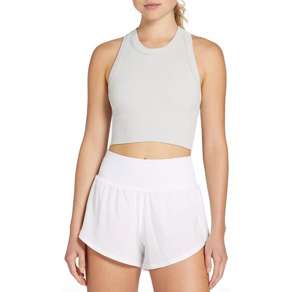 C281 DSG Women’s High Neck Brami Light Heather Gray XS NWT Athletic Crop Tank - Picture 1 of 3